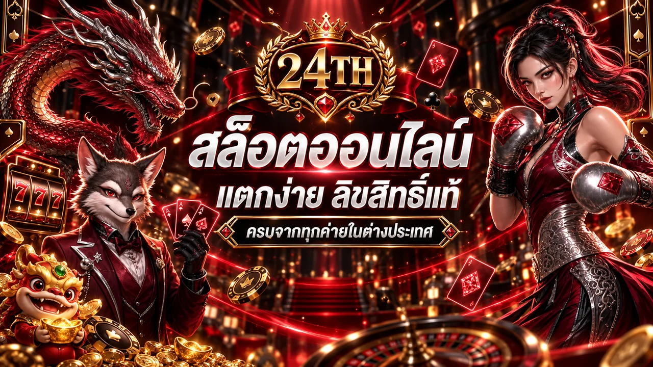 แบนเนอร์สล็อตออนไลน์ 24TH ตัวละครแฟนตาซีโทนแดงทอง